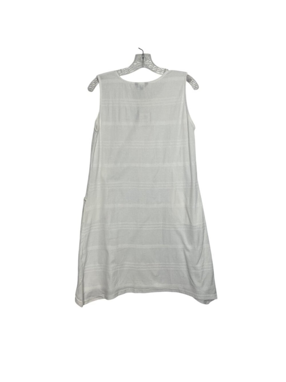 Yak & Yeti Sleeveless Cotton Dress Pockets Medium White New - Picture 2 of 8